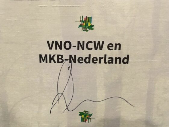 Handtekening van VNO NCW onder de Groene Charta.