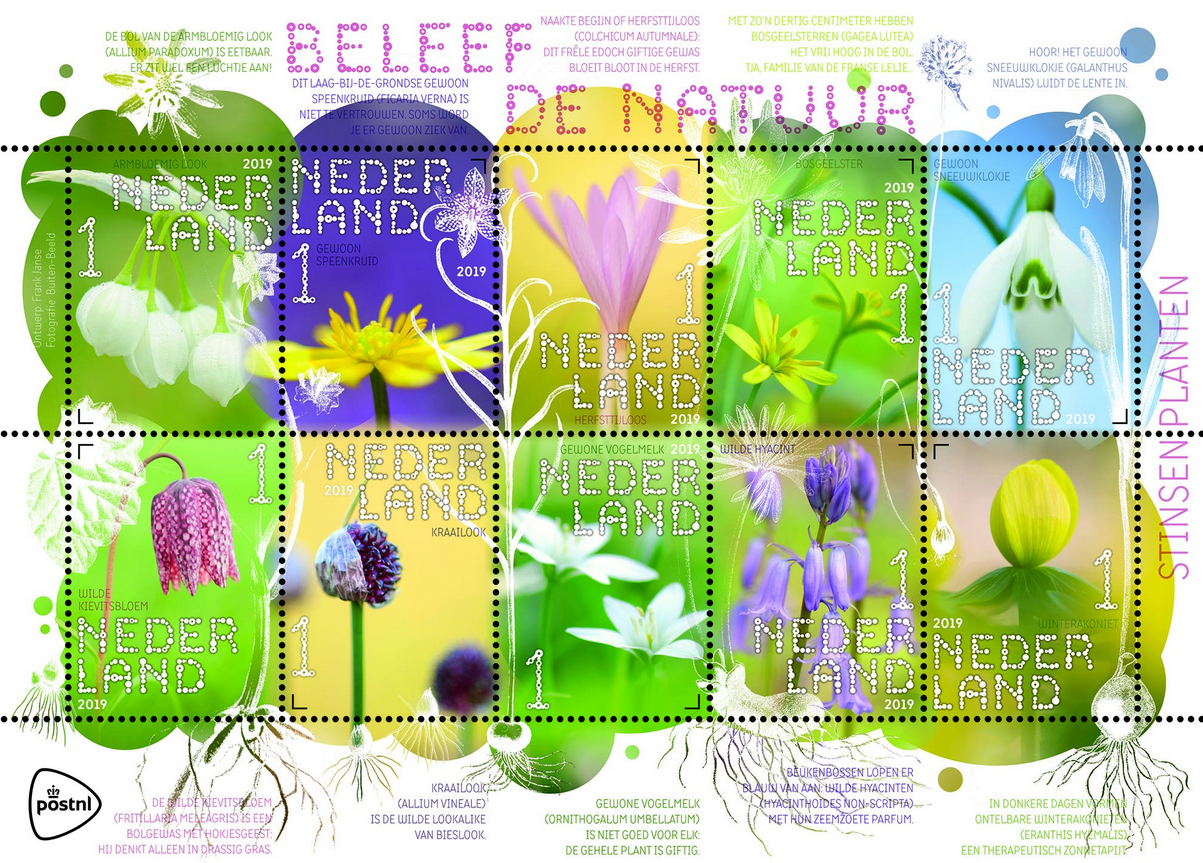 Postzegels met stinzenplanten